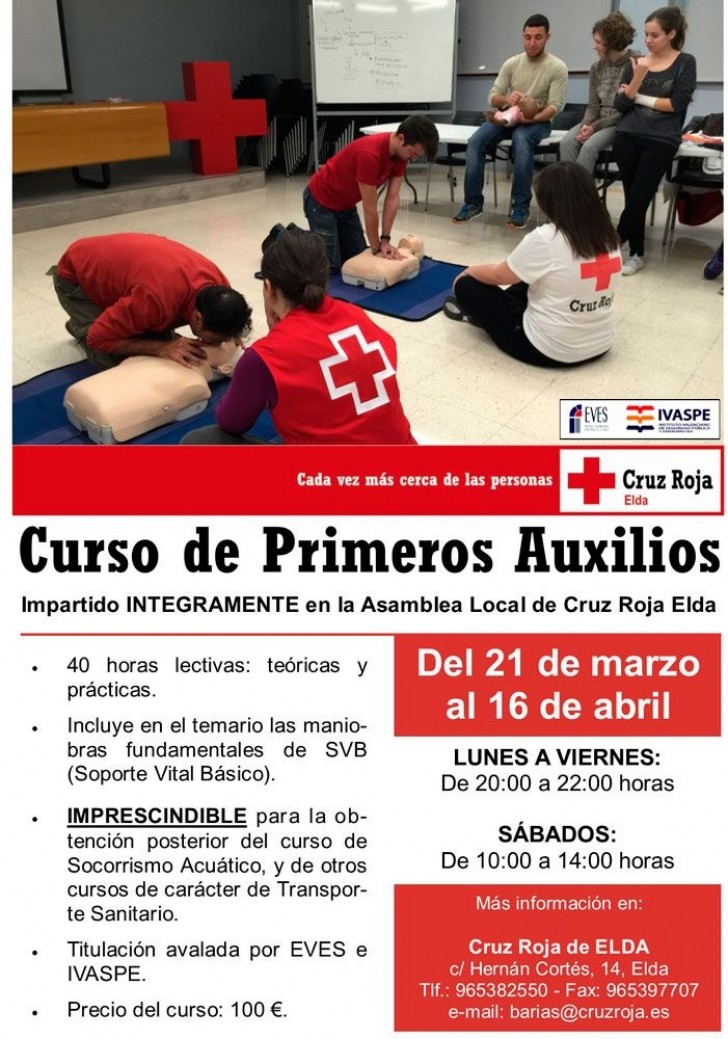 Cruz Roja Organiza Un Nuevo Curso De Primeros Auxilios - Valle De Elda